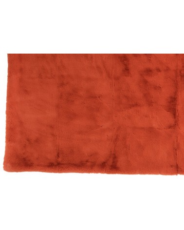 Plaid " Fausse Fourrure " Orange