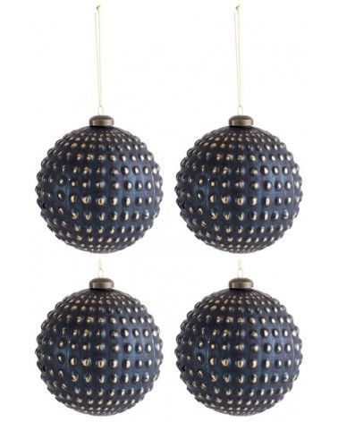 Boule de Noël "Picots Dorés" ø12cm