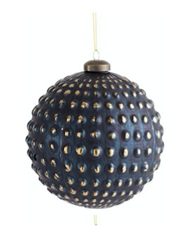 Boule de Noël "Picots Dorés" ø12cm