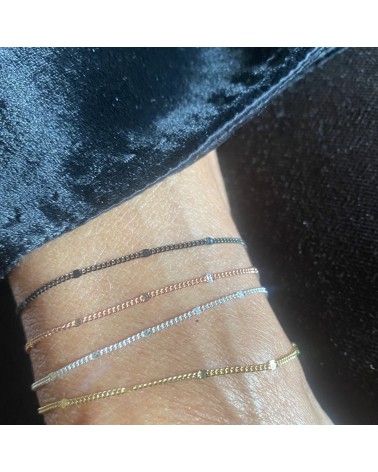 Ras du cou Chaine Carrés Argent