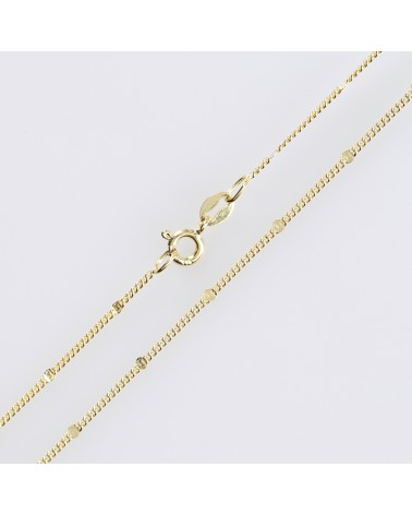 Ras du cou Chaine Carrés argent doré à l'Or fin